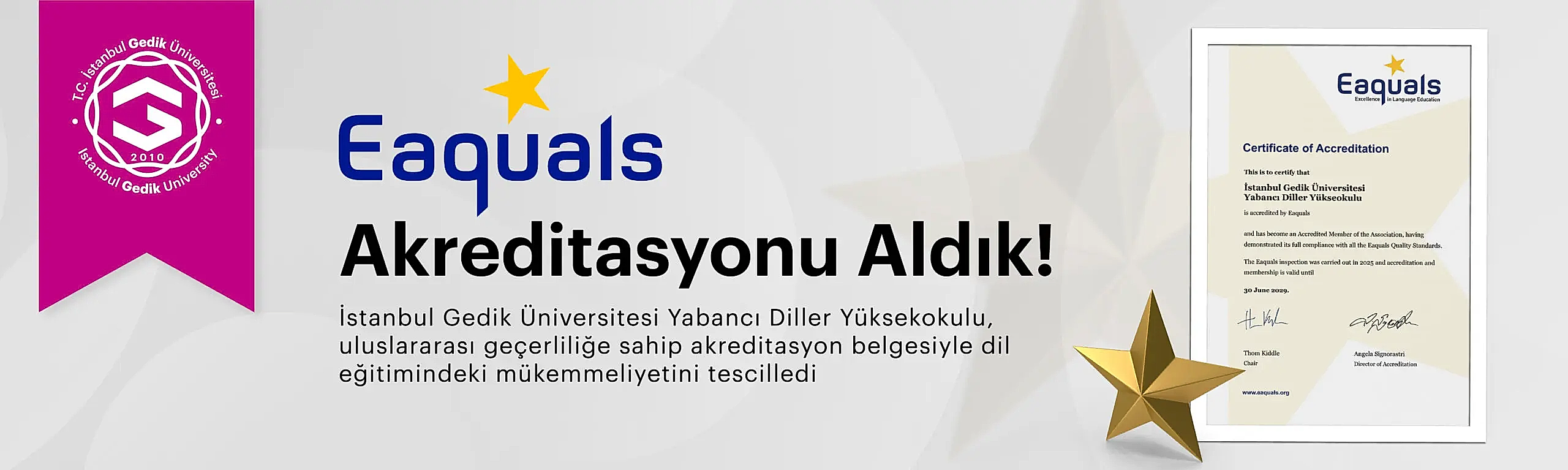 Eaquals Akreditasyon Bannerı