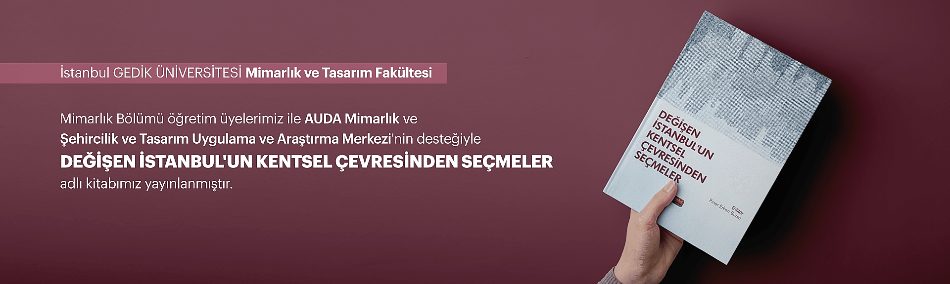 Mimarlık ve Tasarım Fakültesi Kitap Bannerı