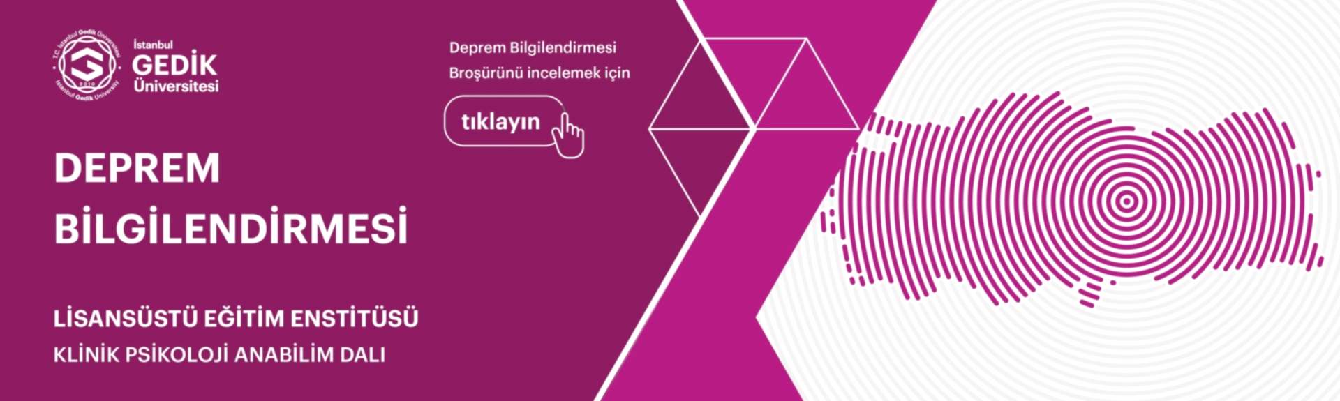 Deprem Bilgilendirme Bannerı